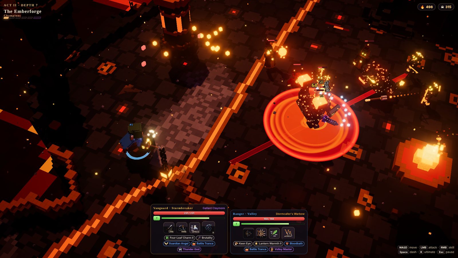 Co-op fight in the Emberforge