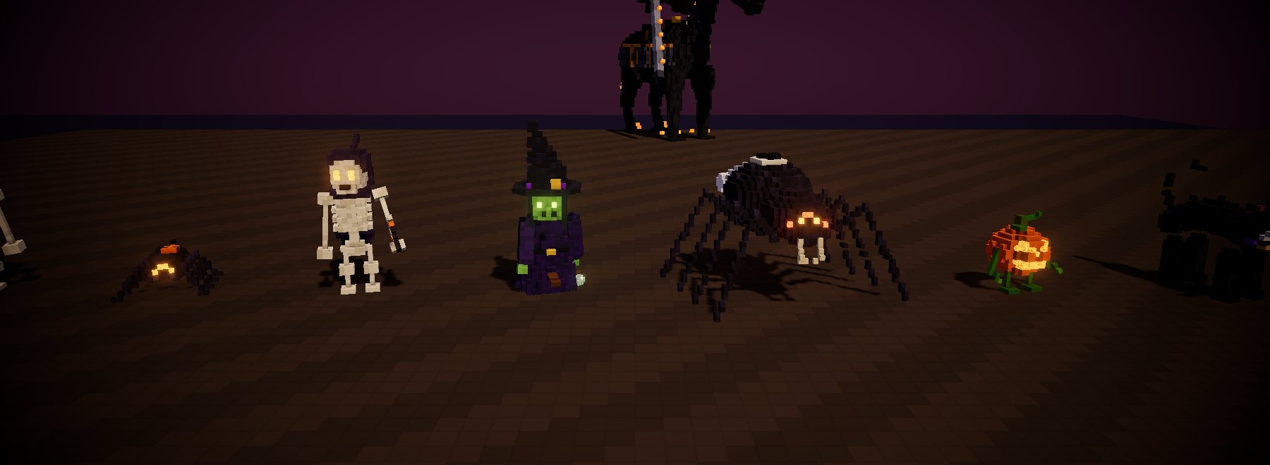 The Pumpkin Hollow enemies lined up